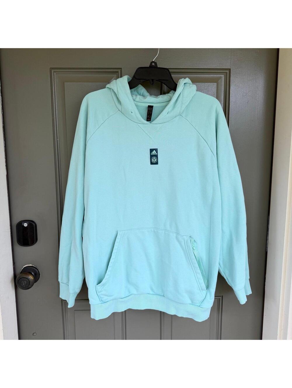 Adidas Atlanta United FC 2022 Travel Hoodie Clear Mint XL
